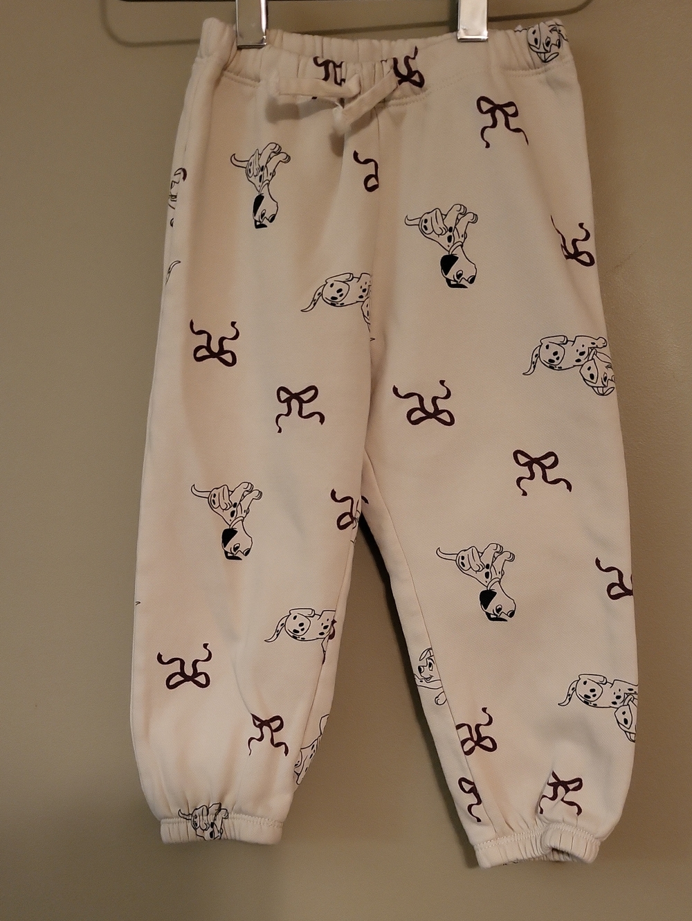 Disney cream Dalmation print joggers/sweatpants